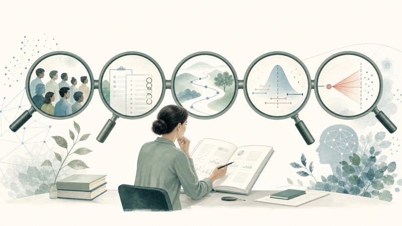 检查大五研究的样本、测量、设计、不确定性与因果文章封面:以情境、行为观察与证据边界呈现主题