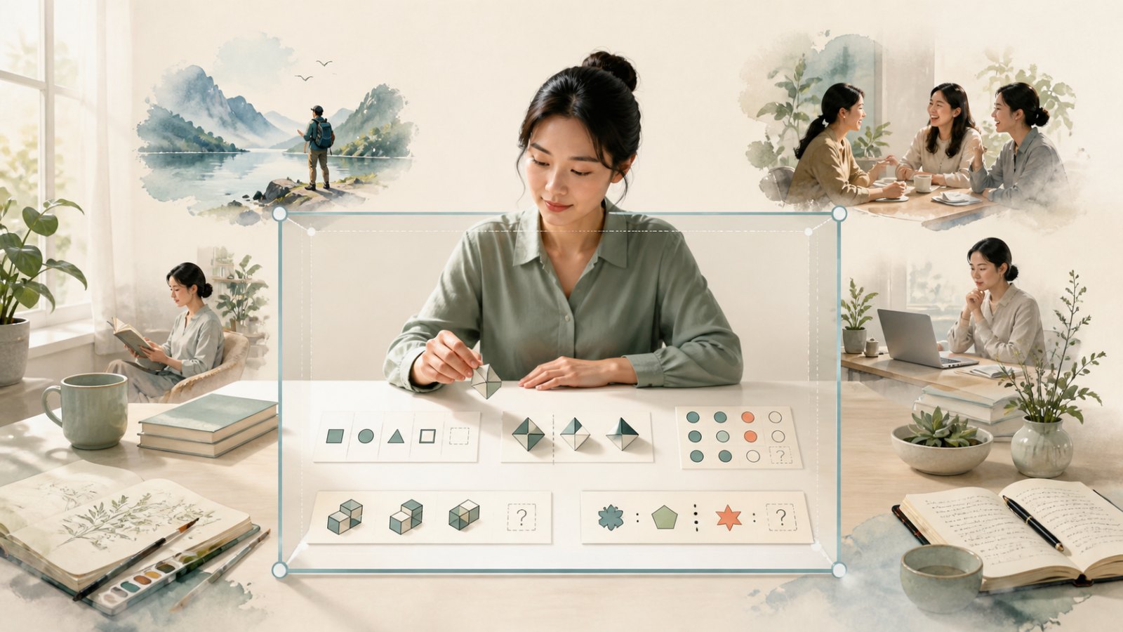 一名学习者在不同生活场景中辨认 IQ 推理工具的适用范围