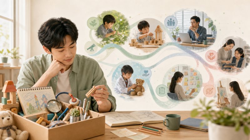 一名青年从童年探索、搭建与照顾兴趣中梳理成年职业线索